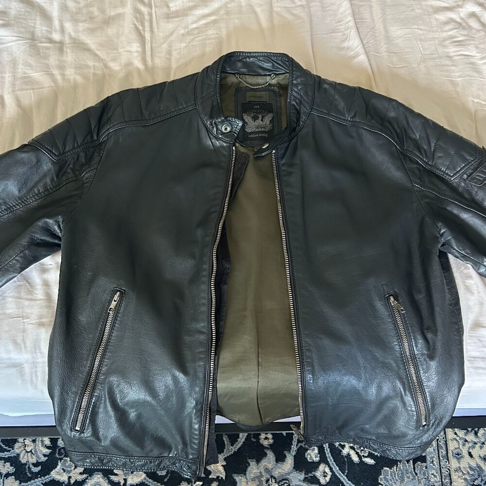 Diesel Leather Bomber Jacket